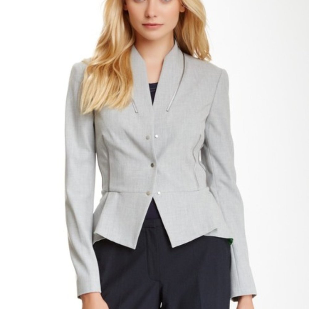 Brand New Elie Tahari Mindy Jacket Grey Fully Line